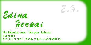 edina herpai business card